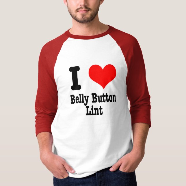 T-shirt Ligne de bouton du ventre I HEART (LOVE) (Devant)