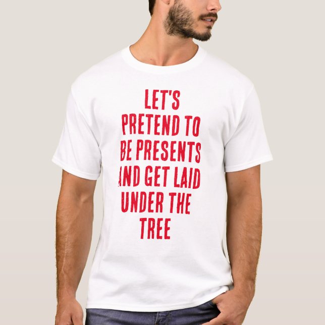 T-shirt Ligne de collecte de Noël amusante (Devant)