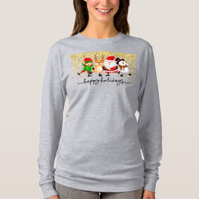 T-shirt Ligne de danse de Noël (Devant)