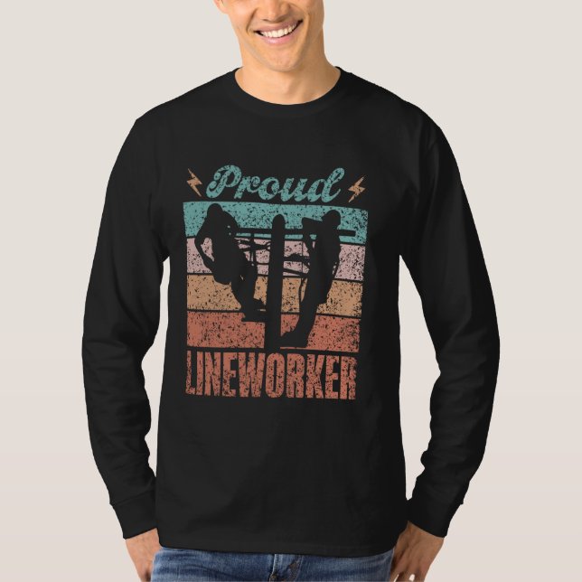 T-shirt Ligne de Lineworker Linework Lineman Lineworkers (Devant)