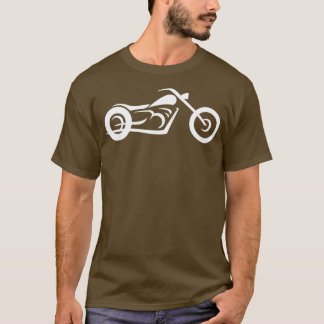 T-shirt Ligne de moto en noir