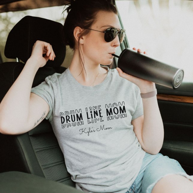 T-shirt Ligne de tambour Marching Bande Maman Personnalisa (Drum Line Marching Band Mom Customizable T-Shirt
)