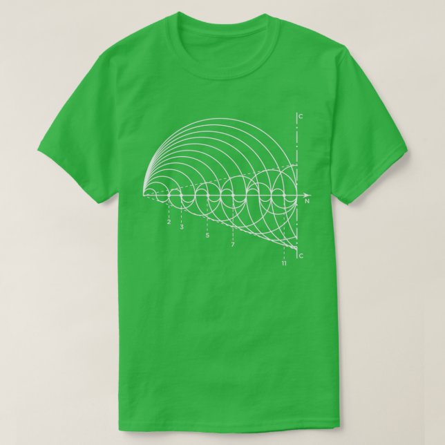 T-shirt Ligne des nombres premiers (Design devant)
