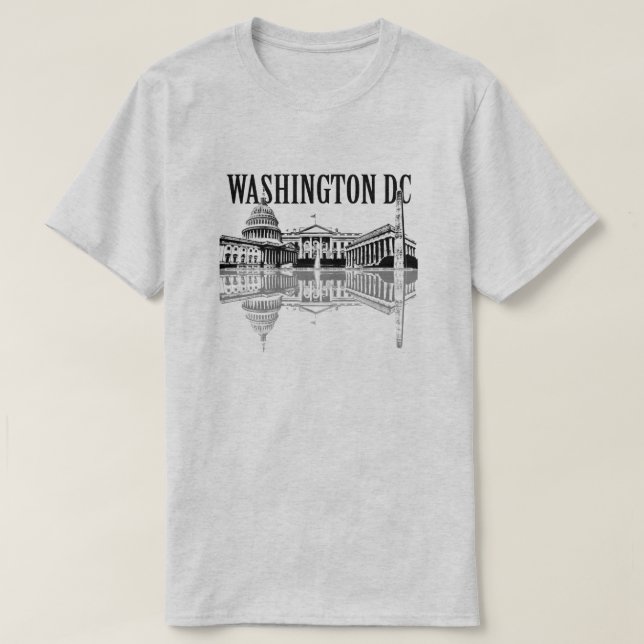T-shirt Ligne d'horizon de Washington Dc (Design devant)