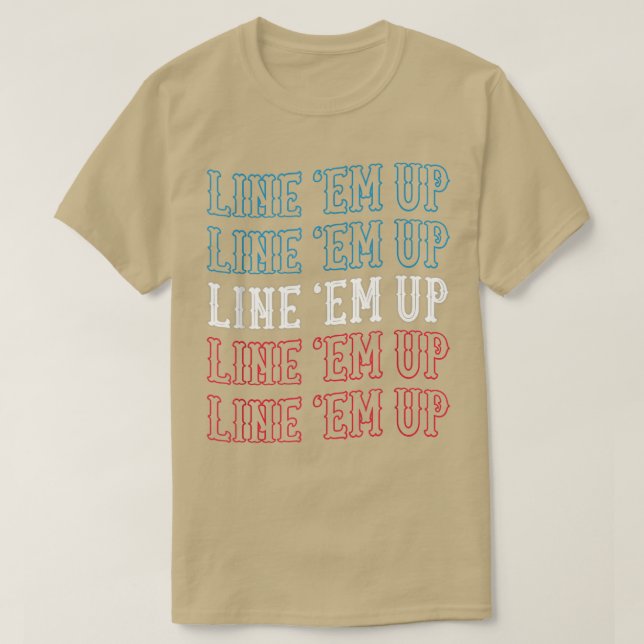 T-shirt Ligne Em Up Mignonne Pays Western Cowgirl Rouge Bl (Design devant)