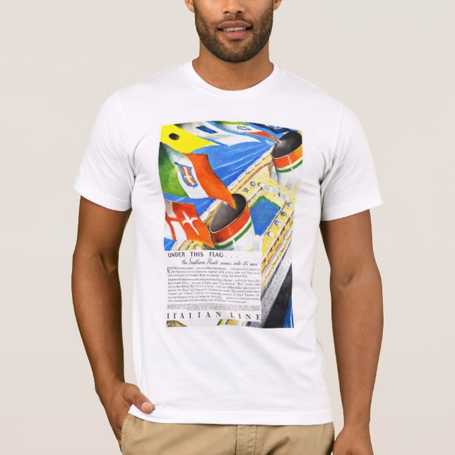 T-shirt Ligne italienne ~ sous ce drapeau (Devant)