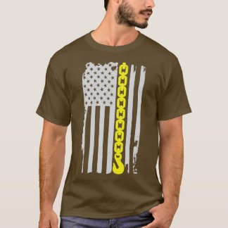 T-shirt Ligne Jaune mince Chaîne de crochet de remorque Dr