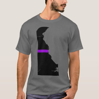 T-shirt Ligne mince violet du Delaware