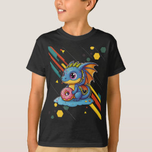 T-shirt Ligne rétro vibin' Cute Baby Dragon