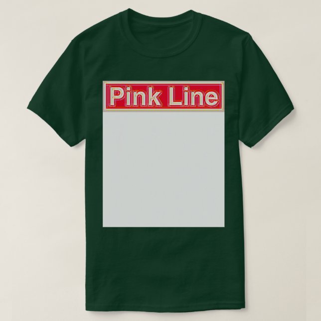 T-shirt Ligne rose (Design devant)
