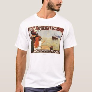 T-shirt Ligne rouge croisières d'étoile à l'affiche de