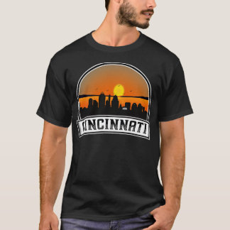 T-shirt Ligne Skyline de Cincinnati Retro City