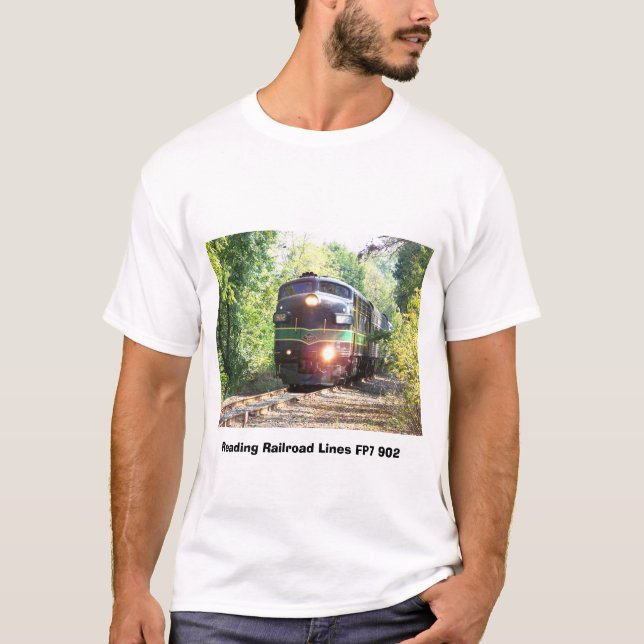 T-shirt Lignes de chemin de fer de lecture locomotive (Devant)