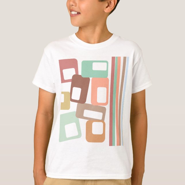 T-shirt Lignes et rectangles (Devant)