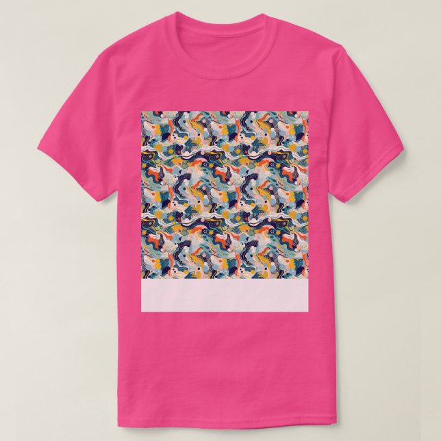 T-shirt Lignes géométriques Motif Abstraites sans couture  (Design devant)