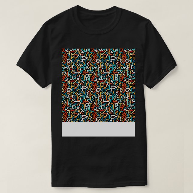 T-shirt Lignes géométriques Motif Abstraites sans couture  (Design devant)