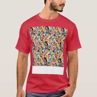 T-shirt Lignes géométriques Motif Abstraites sans couture 