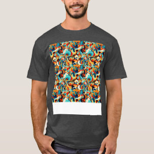 T-shirt Lignes géométriques Motif Abstraites sans couture 