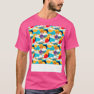 T-shirt Lignes géométriques Motif Abstraites sans couture 