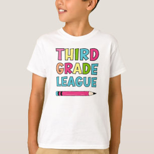 T-shirt Ligue Colorée De Troisième Année Retour À L'École