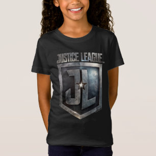 T-Shirt Ligue de Justice Bouclier JL métallique