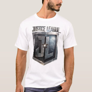 T-shirt Ligue de Justice   Bouclier JL métallique