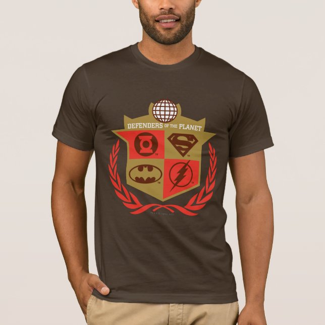 T-shirt Ligue de Justice Défenseurs de la planète (Devant)