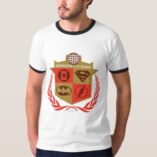 T-shirt Ligue de Justice Défenseurs de la planète (Devant)