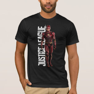 T-shirt Ligue de Justice   Le Flash Sur Le Champ De Batail