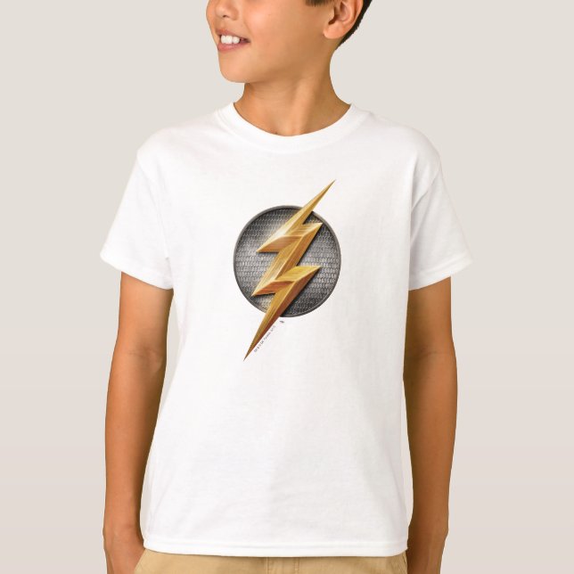 T-shirt Ligue de Justice | Le symbole de boulon métallique (Devant)