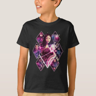 T-shirt Ligue de Justice   Panneaux de groupe galactique d