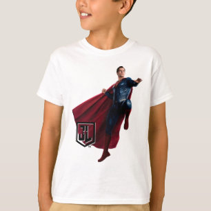 T-shirt Ligue de Justice Superman Sur Le Champ De Batail