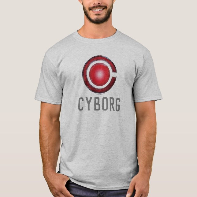 T-shirt Ligue de Justice | Symbole Cyborg brillant (Devant)
