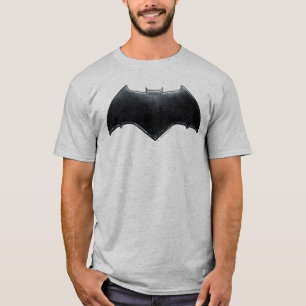 T-shirt Ligue de Justice   Symbole de batman métallique