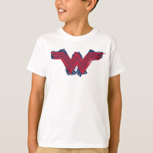 T-shirt Ligue de Justice Symbole de femme Wonder brossé