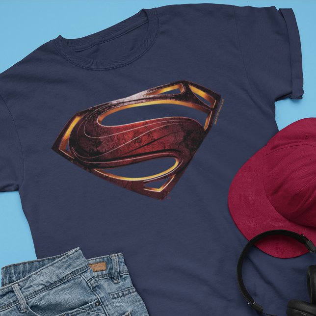 T-shirt Ligue de Justice | Symbole de superman métallique (Créateur téléchargé)