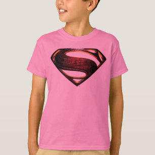 T-shirt Ligue de Justice Symbole de superman métallique