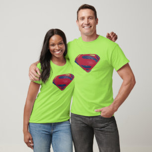 T-shirt Ligue de Justice   Symbole Superman brosse et demi