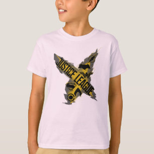 T-shirt Ligue de Justice   Symboles de la Ligue et de l'éq