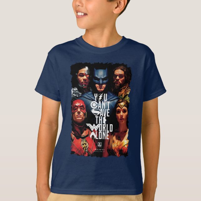 T-shirt Ligue de Justice | Vous ne pouvez pas sauver le mo (Devant)