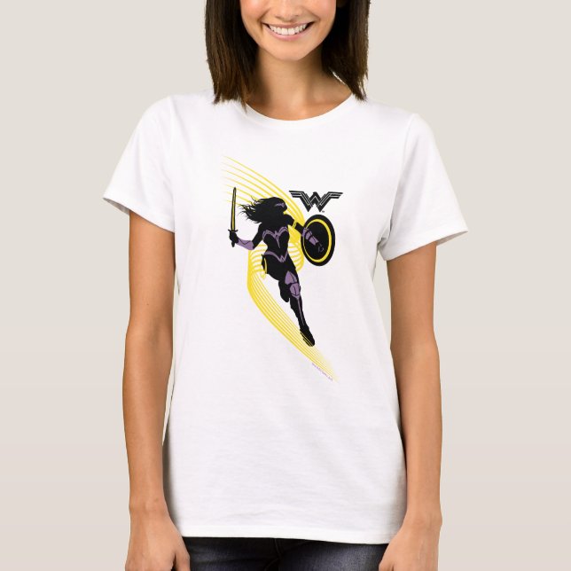 T-shirt Ligue de Justice | Wonder Woman Icon Silhouette (Devant)