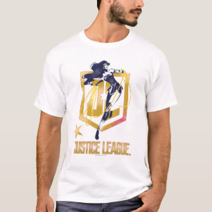 T-shirt Ligue de Justice   Wonder Woman JL Logo Pop Art