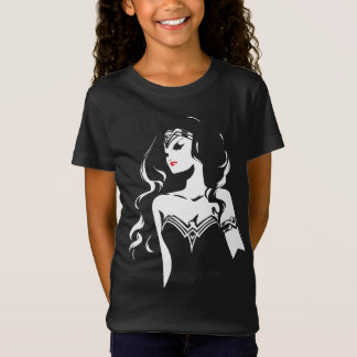 T-Shirt Ligue de Justice | Wonder Woman Noir Pop Art
