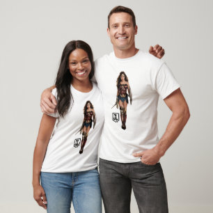 T-shirt Ligue de Justice Wonder Woman Sur Le Champ De Ba