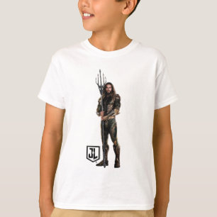 T-shirt Ligue de la justice Aquaman Sur Le Champ De Batai