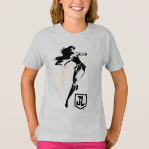 T-shirt Ligue de la justice  Femme Merveilleuse Avec Lasso