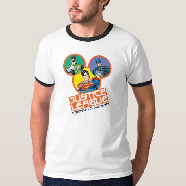 T-shirt Ligue de la Justice "Force en chiffres" (Devant)