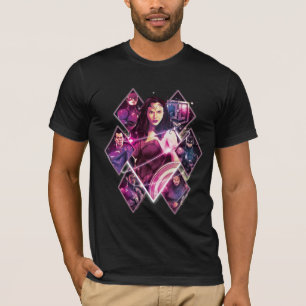 T-shirt Ligue de la justice  Panneaux de groupe galactique