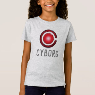 T-Shirt Ligue de la justice  Symbole Cyborg brillant