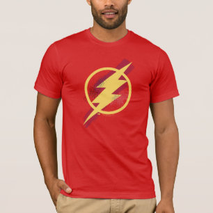 T-shirt Ligue de la justice  Symbole Flash de brosse et de